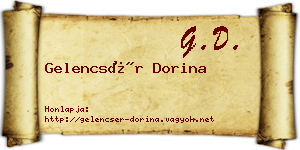 Gelencsér Dorina névjegykártya