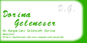 dorina gelencser business card